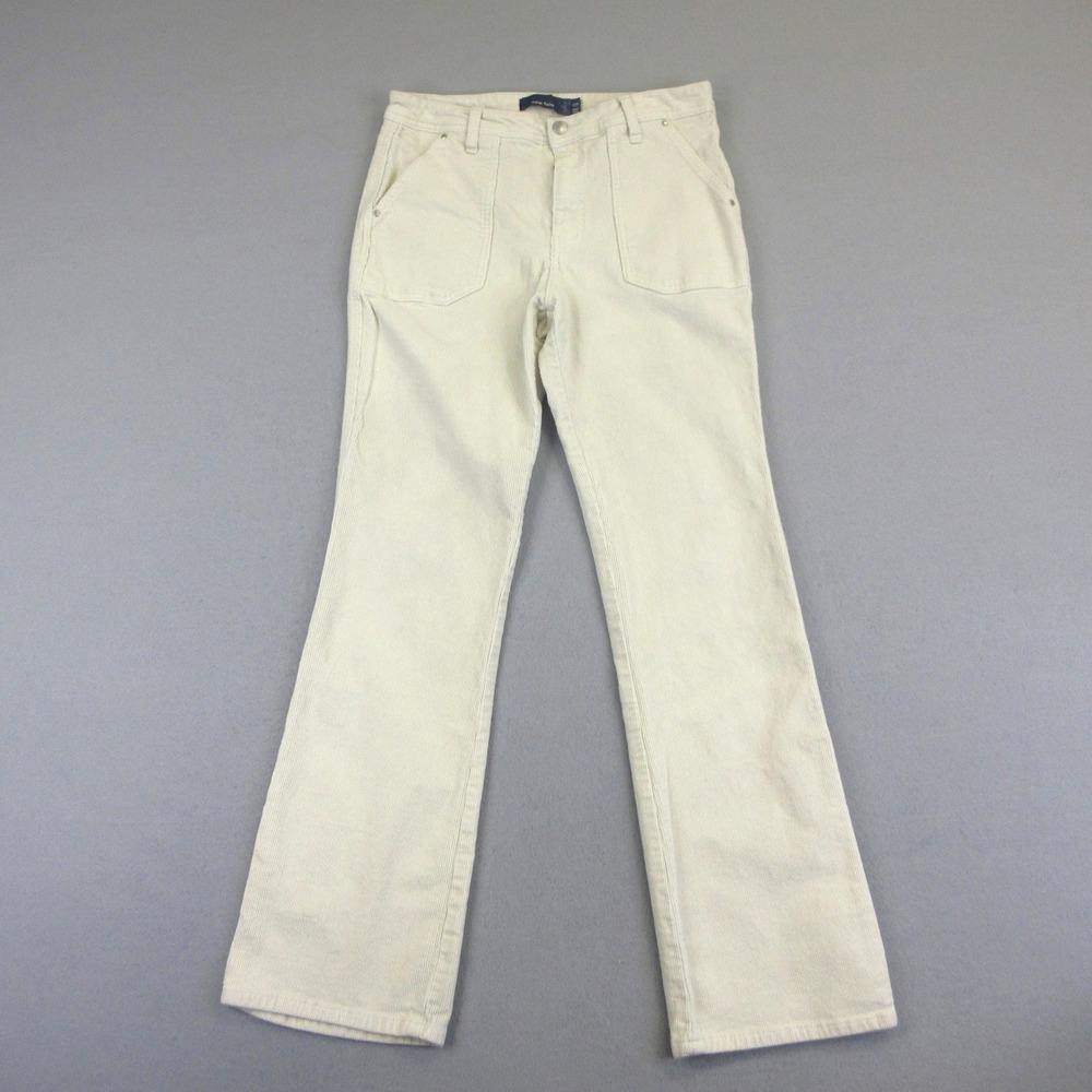 Indigo Rising Corduroy Pants Womens 11/30 Cream Straight‎ Leg Stretch